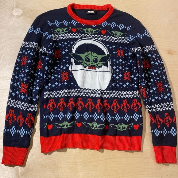 Men's Star Wars Navy Sweater Size Large (B) - Picture 2 of 9